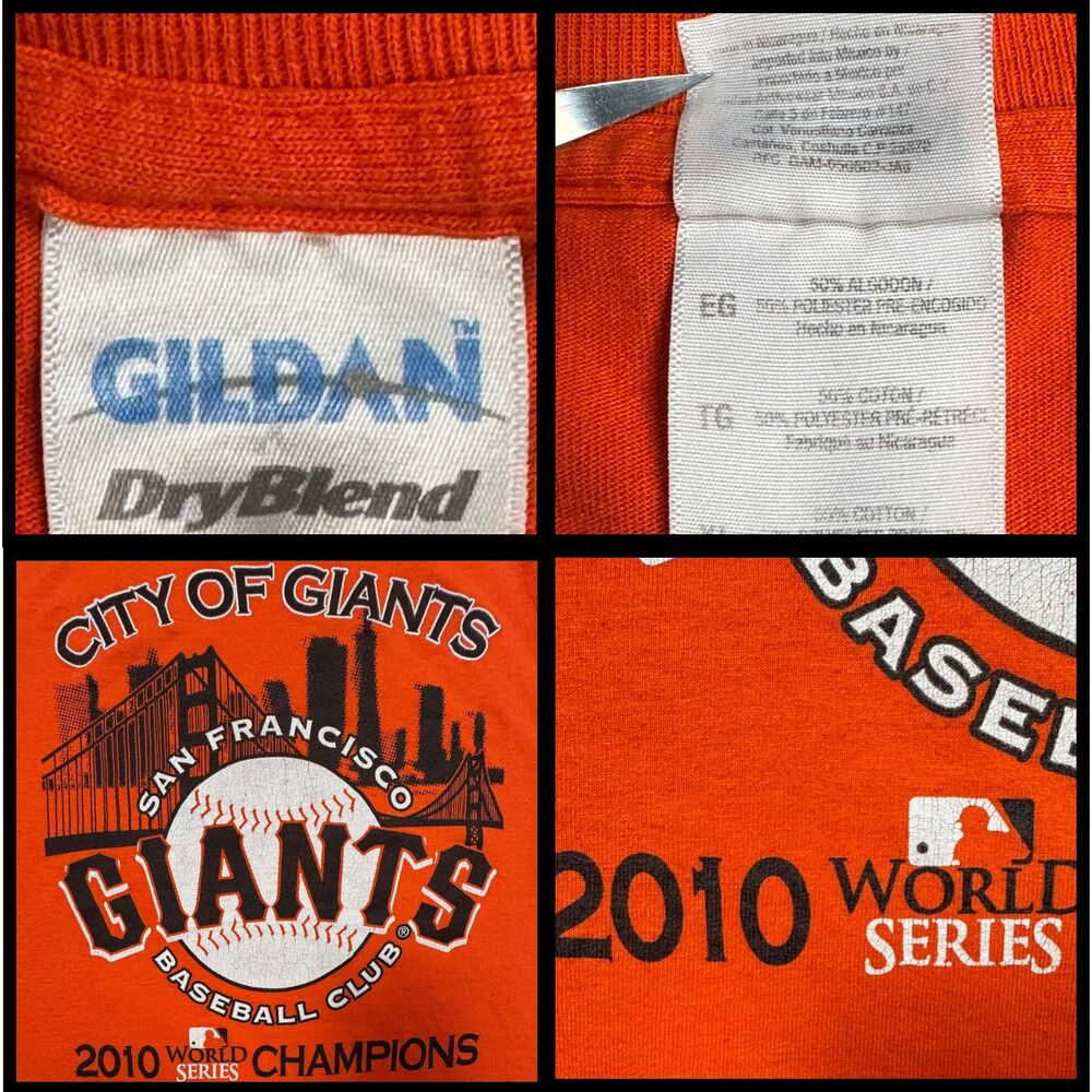 Gildan Orange San Francisco Giants 2010 Champions Graphic Tee - Picture 7 of 8
